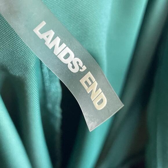 Lands End Swim Dress One-Piece Swimsuit Sz Plus 24W Modest Green - Picture 5 of 6